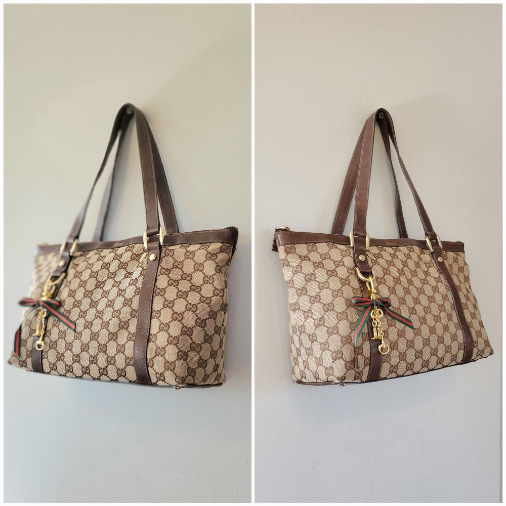 Authentic GUCCI Monogram Canvas GG Tote - Picture 5 of 11